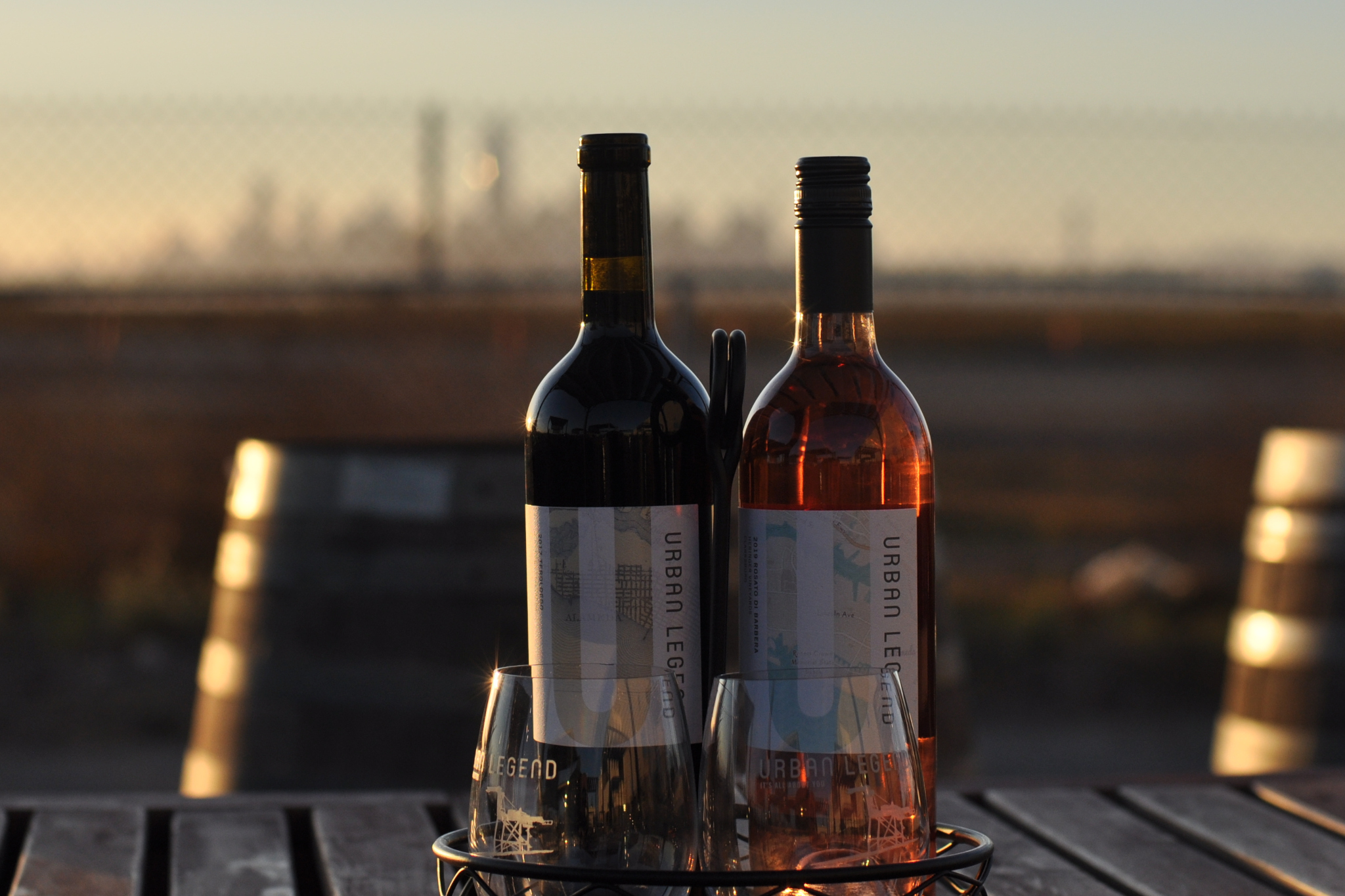 Bottles with a view of the City
